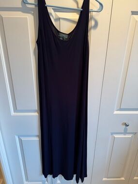 Ralph Lauren Navy Sleeveless Scoop-Neck Maxi Dress